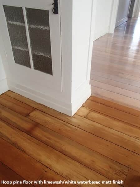 Hoop pine timber with waterbased matt finish