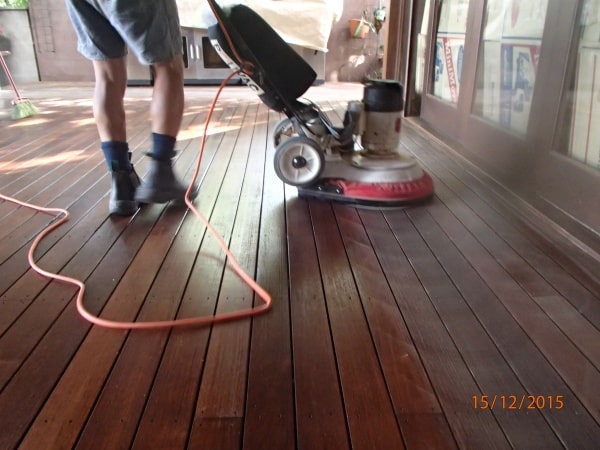 Floor Sander In Action