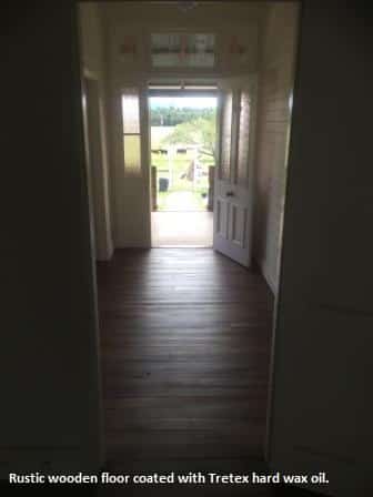 Rustic timber floor with hard wax oil