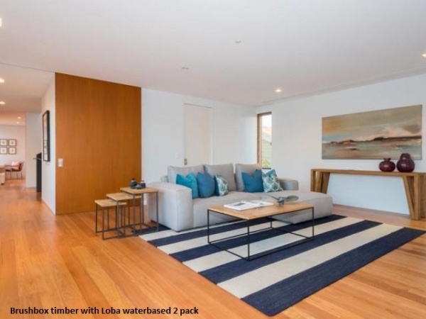 Blackbutt timber stairs with waterbased finish