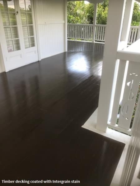 Timber deck with Intergrain stain