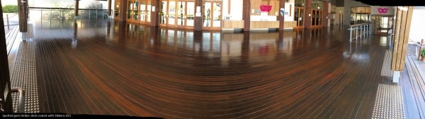 Commercial timber deck coated with Sikkens HLS