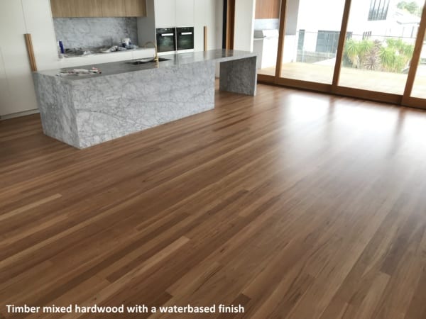 Timber mixed hardwood with a waterbased finish