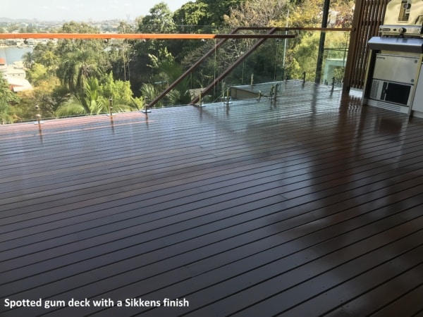 Spotted gum timber deck in Hamilton, Brisbane