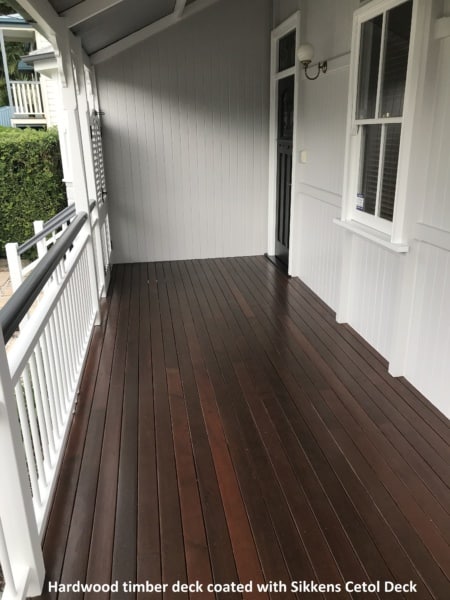 Hardwood timber deck on heritage house in Paddington Qld