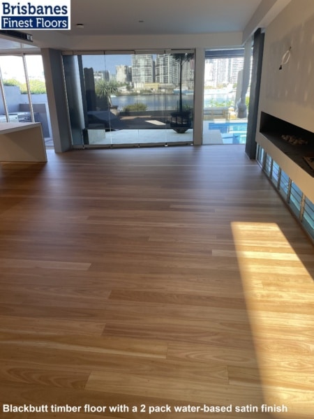Blackbutt timber floor with a 2 pack water-based satin finish
