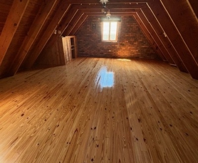 Radiata Pine with a satin water based finish