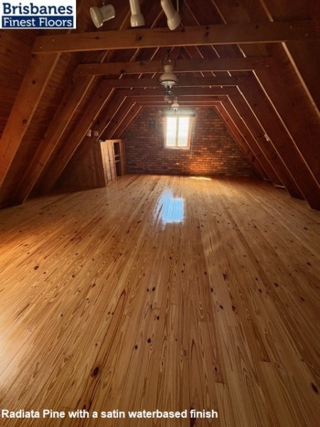 Radiata Pine with a satin water based finish