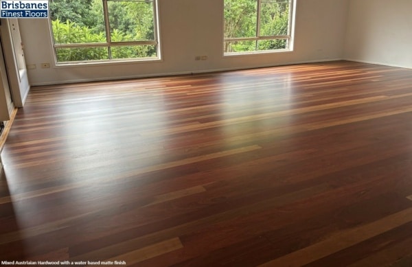 Mixed Australian Hardwood with a water based matte finish